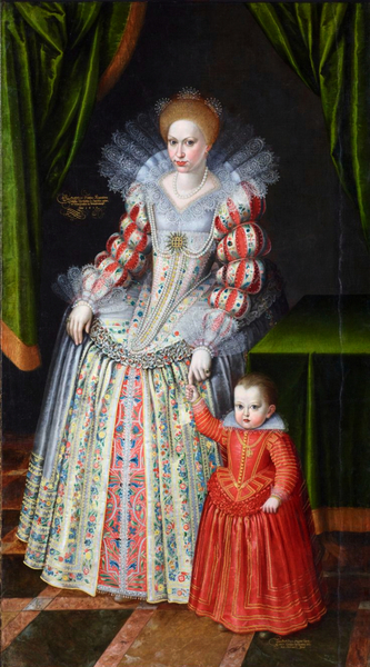 Madeleine-Sibylle de Prusse, électrice de Saxe, à 31 ans, en 1617